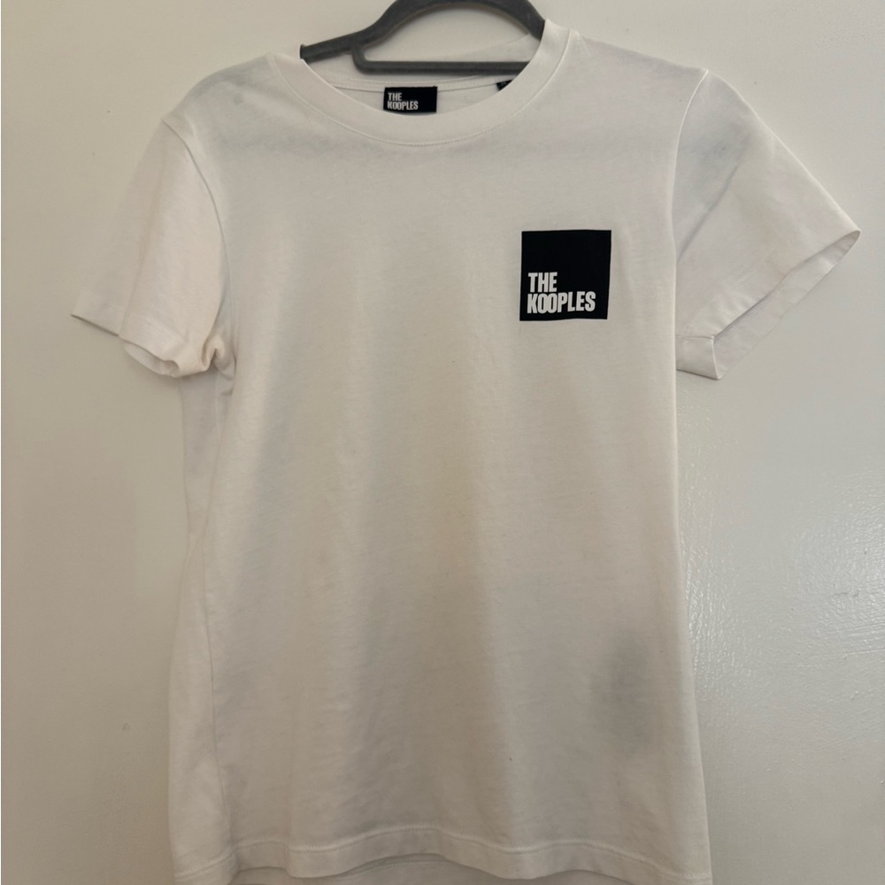 The Kooples White Tee with Black Logo